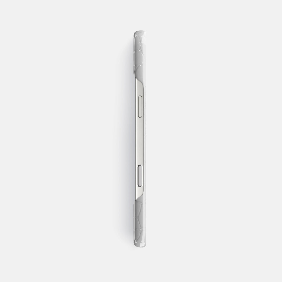 Slim Case For iPhone 17 Pro Max In Shiny Alligator -3 | White