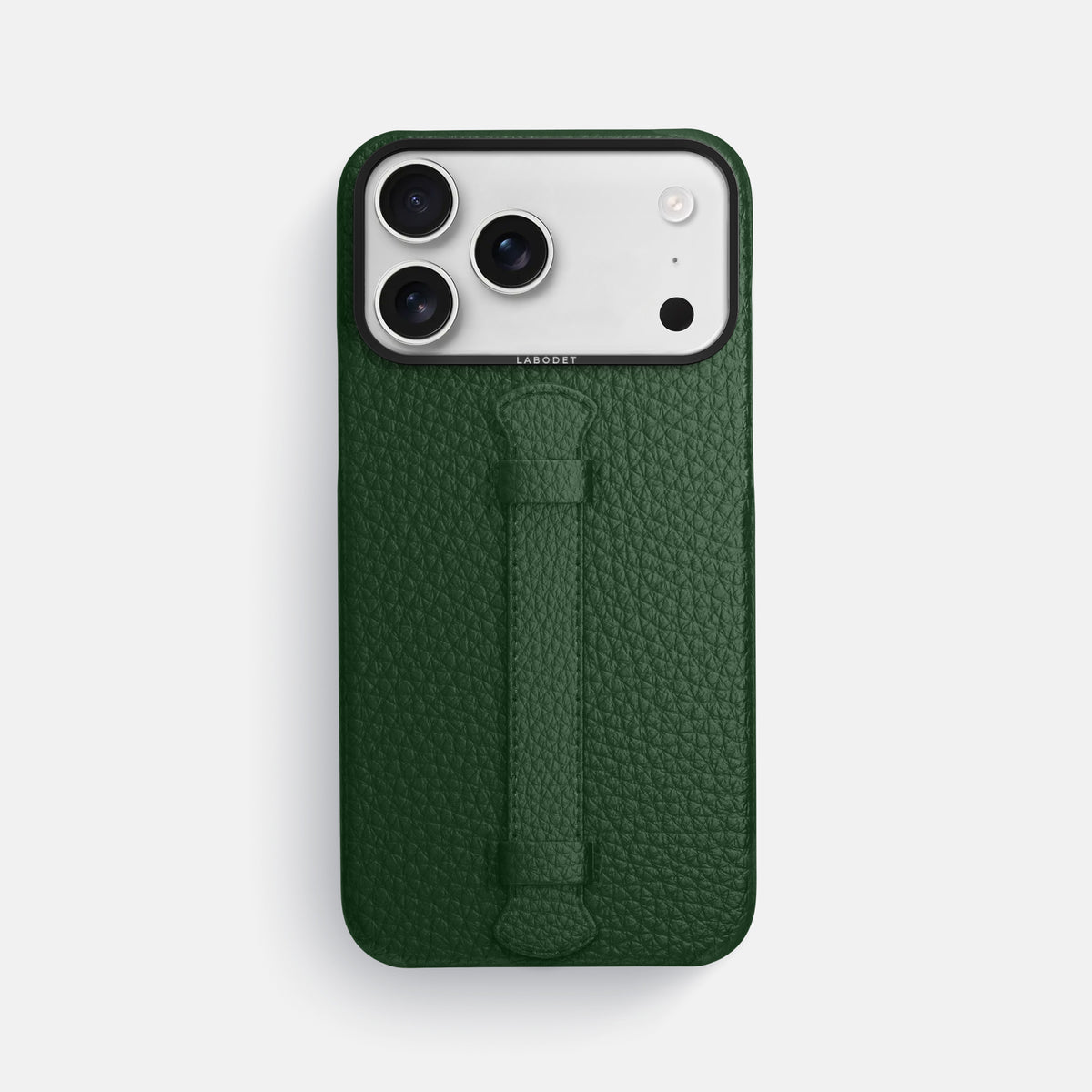 Center Handle For iPhone 17 Pro Max In Calf -1 | Dark-Green-Black