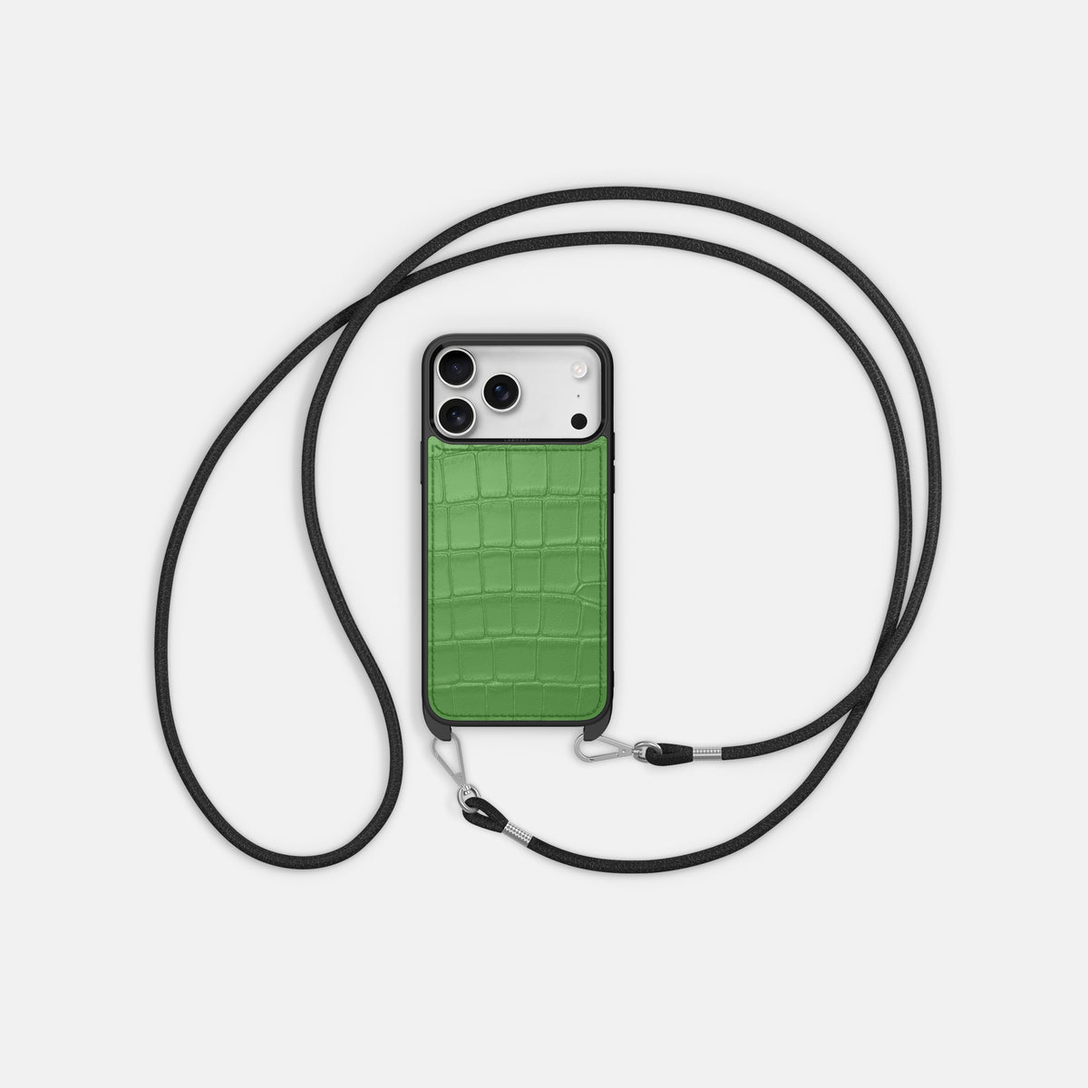 Crossbody Sport Case For iPhone 17 Pro Max In Alligator -5 | Apple-Green