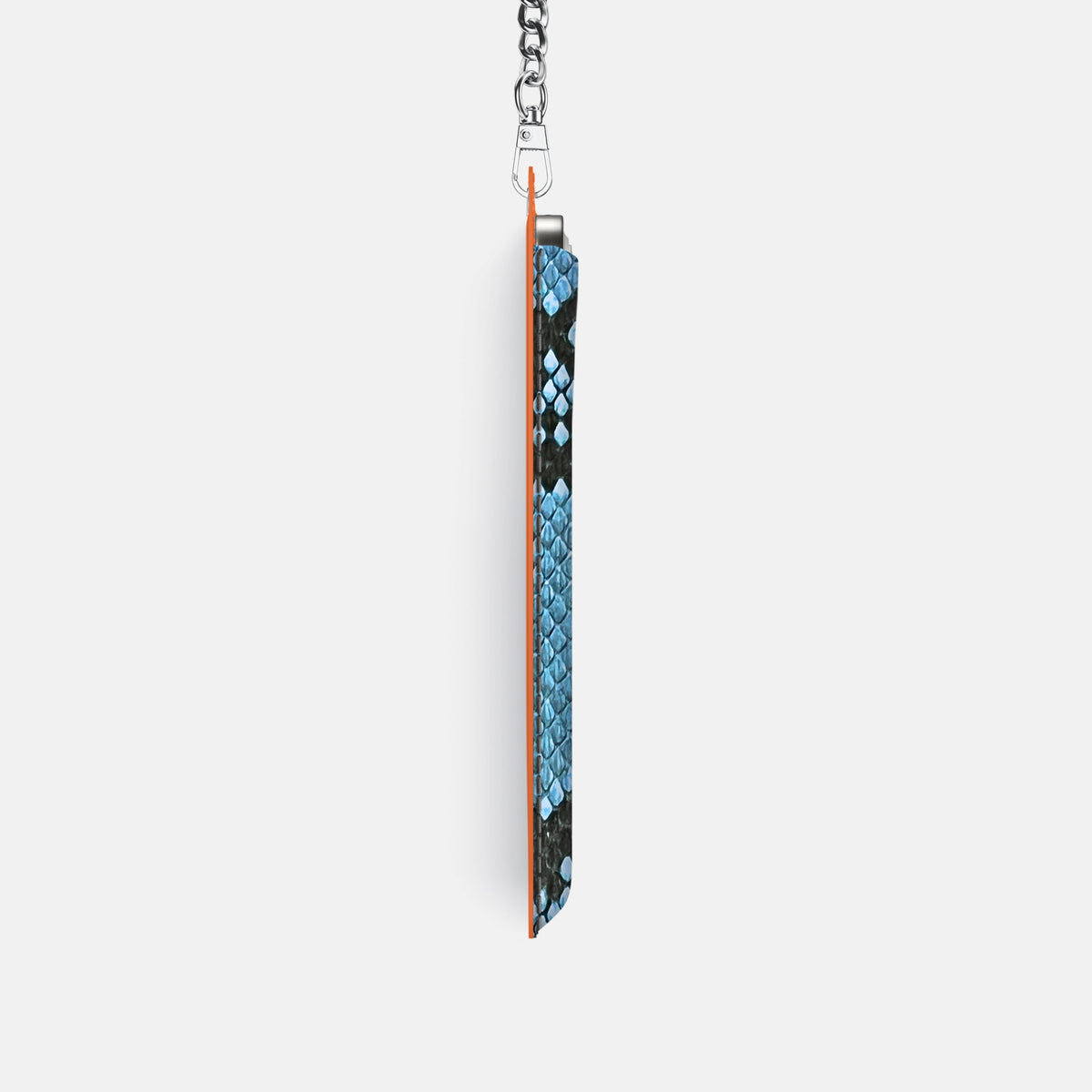 Crossbody Bag For iPhone 18 Pro In Deluxe Python -4 | Pacific-Blue-Steel
