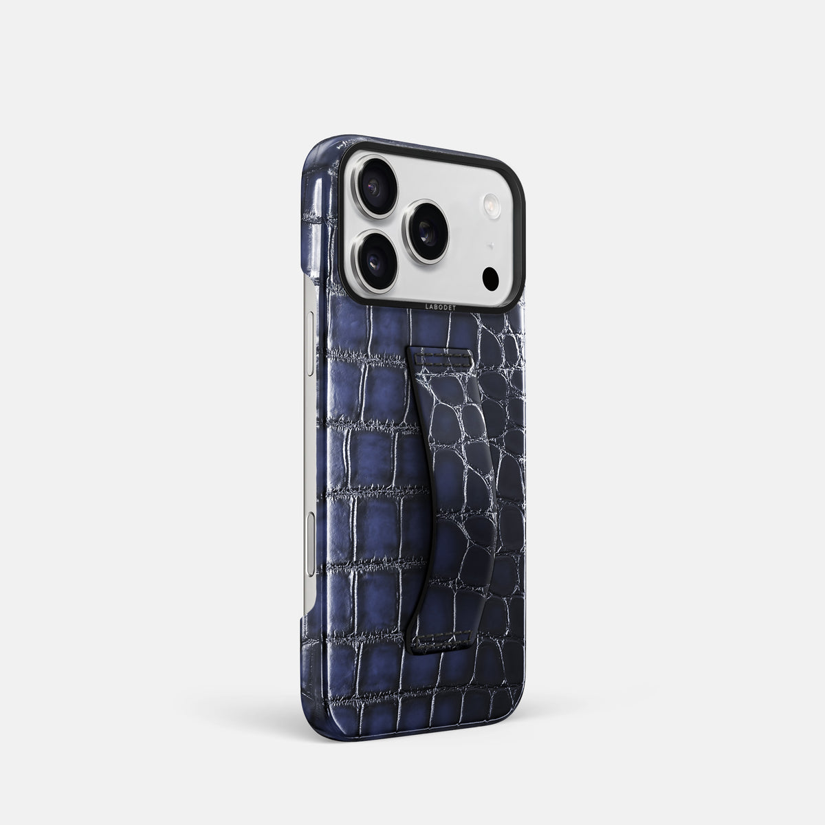 Finger Case For iPhone 17 Pro In Patina Alligator -2 | Havana-Blue-Black