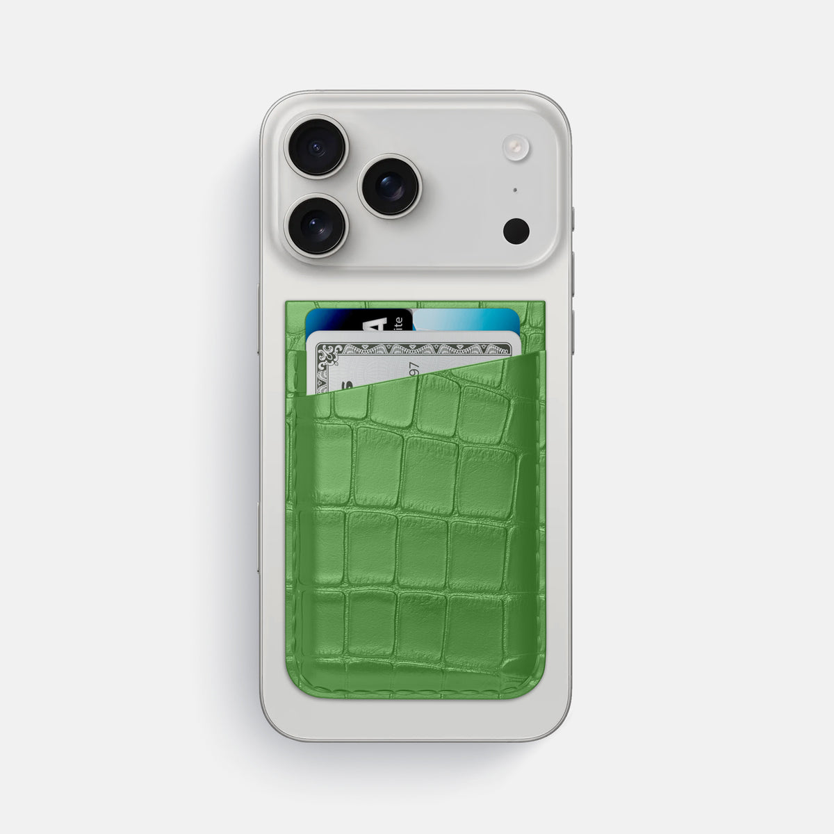 MagSafe Wallet For iPhone 17 Pro Max In Alligator -1 | Apple-Green