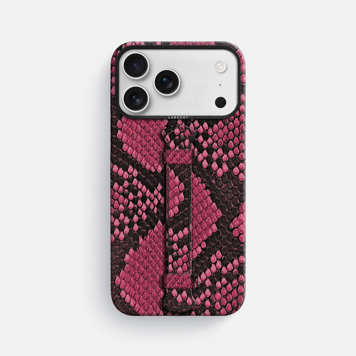 Center Handle For iPhone 18 Pro Max In Deluxe Python -1 | Burgundy-Black