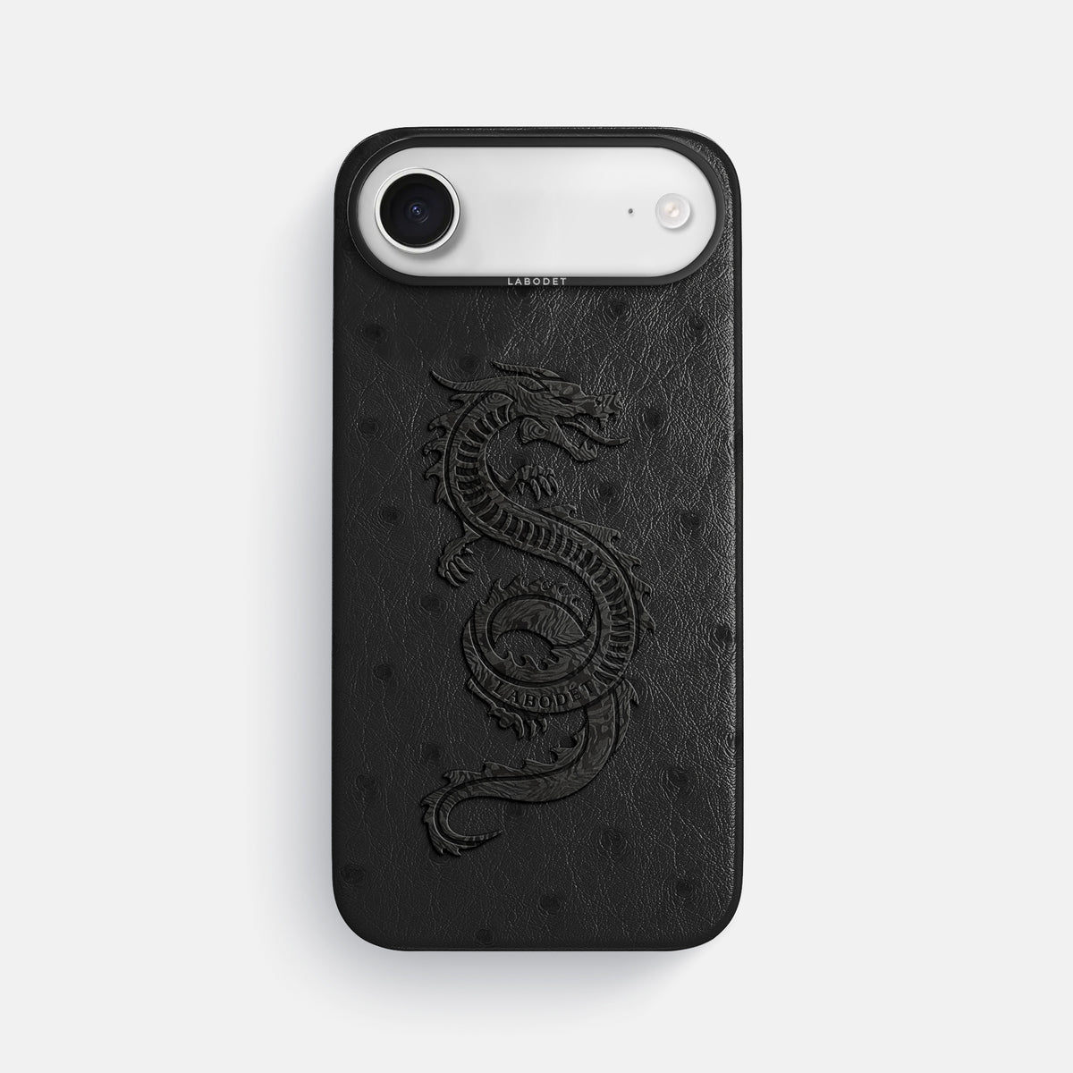Classic Case With Carbon Dragon For iPhone 17 Air In Ostrich -1 | Black-Black