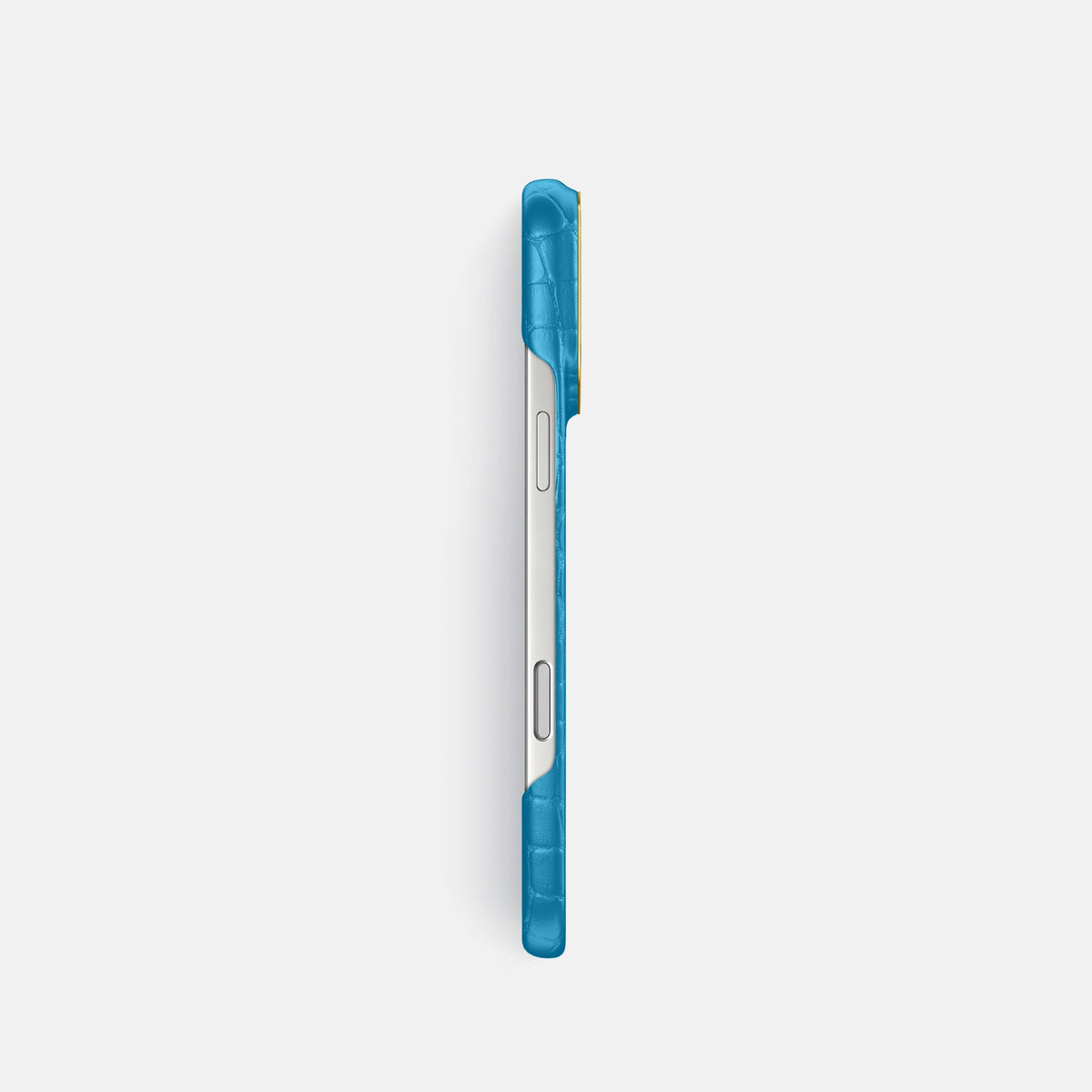 Classic Case For iPhone 18 Pro In Alligator -3 | Curaçao-Blue-Gold