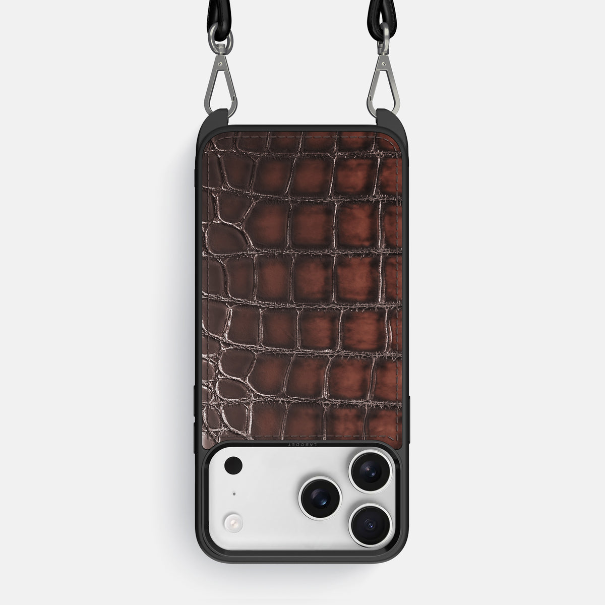 Crossbody Sport Case For iPhone 17 Pro Max In Patina Alligator -1 | Havana-Brown