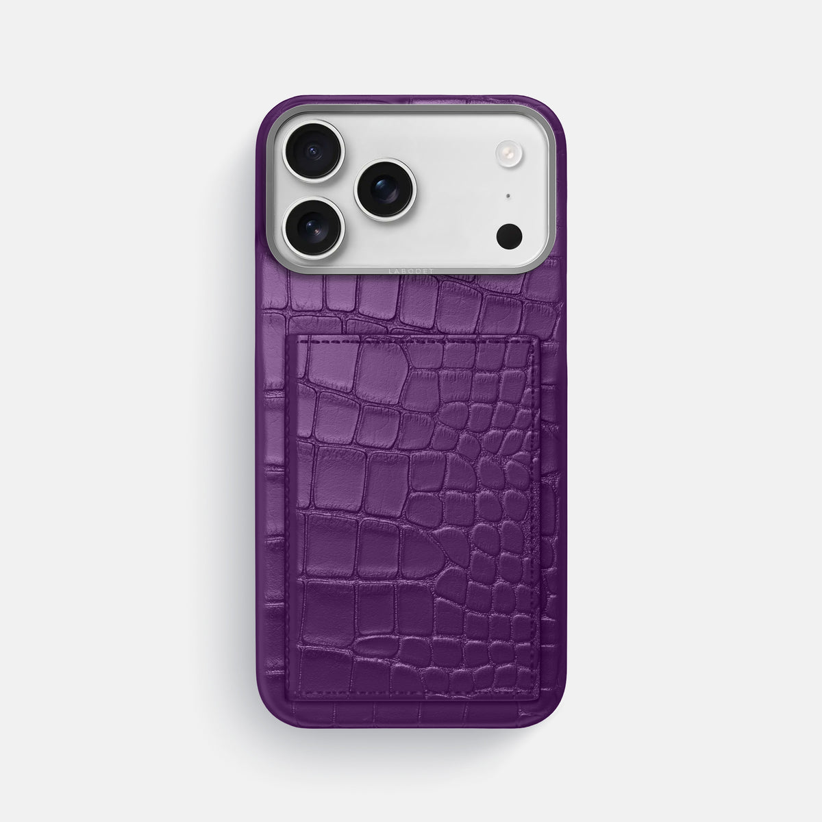 Bi-Fold Case For iPhone 17 Pro Max In Alligator -1 | Purple-Steel