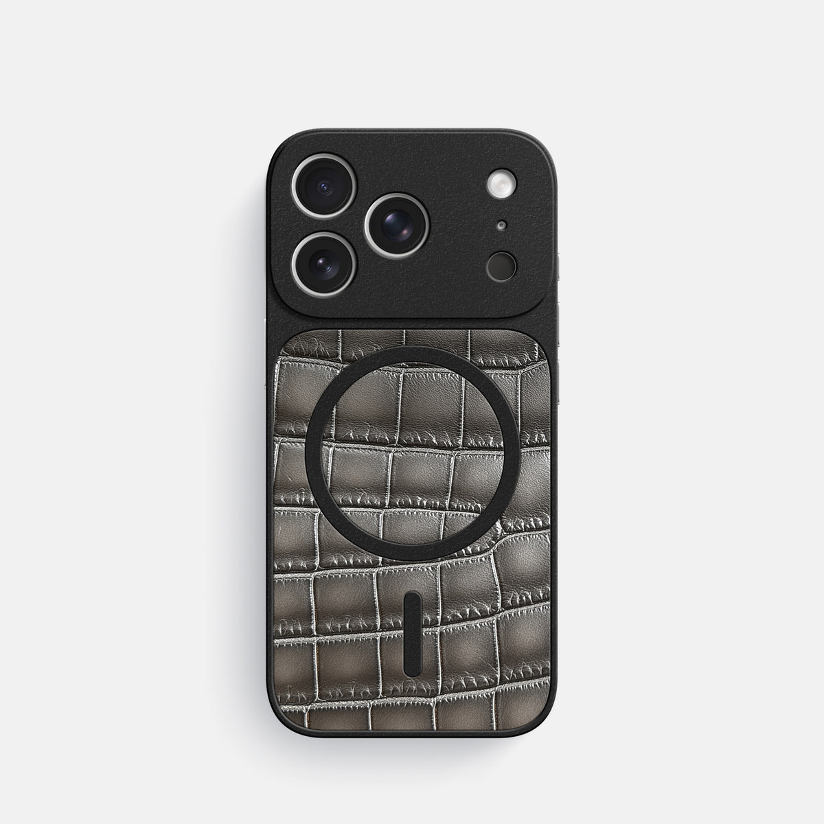 MagSafe Mask For iPhone 17 Pro In Patina Alligator -3 | Grey