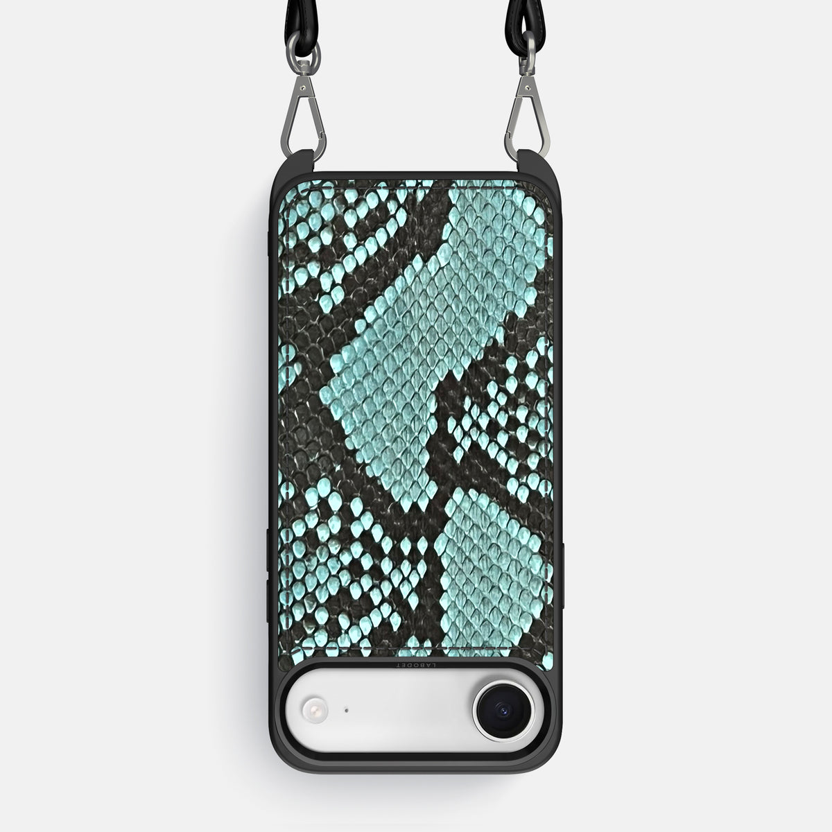 Crossbody Sport Case For iPhone 17 Air In Deluxe Python -1 | Blue-Lagoon