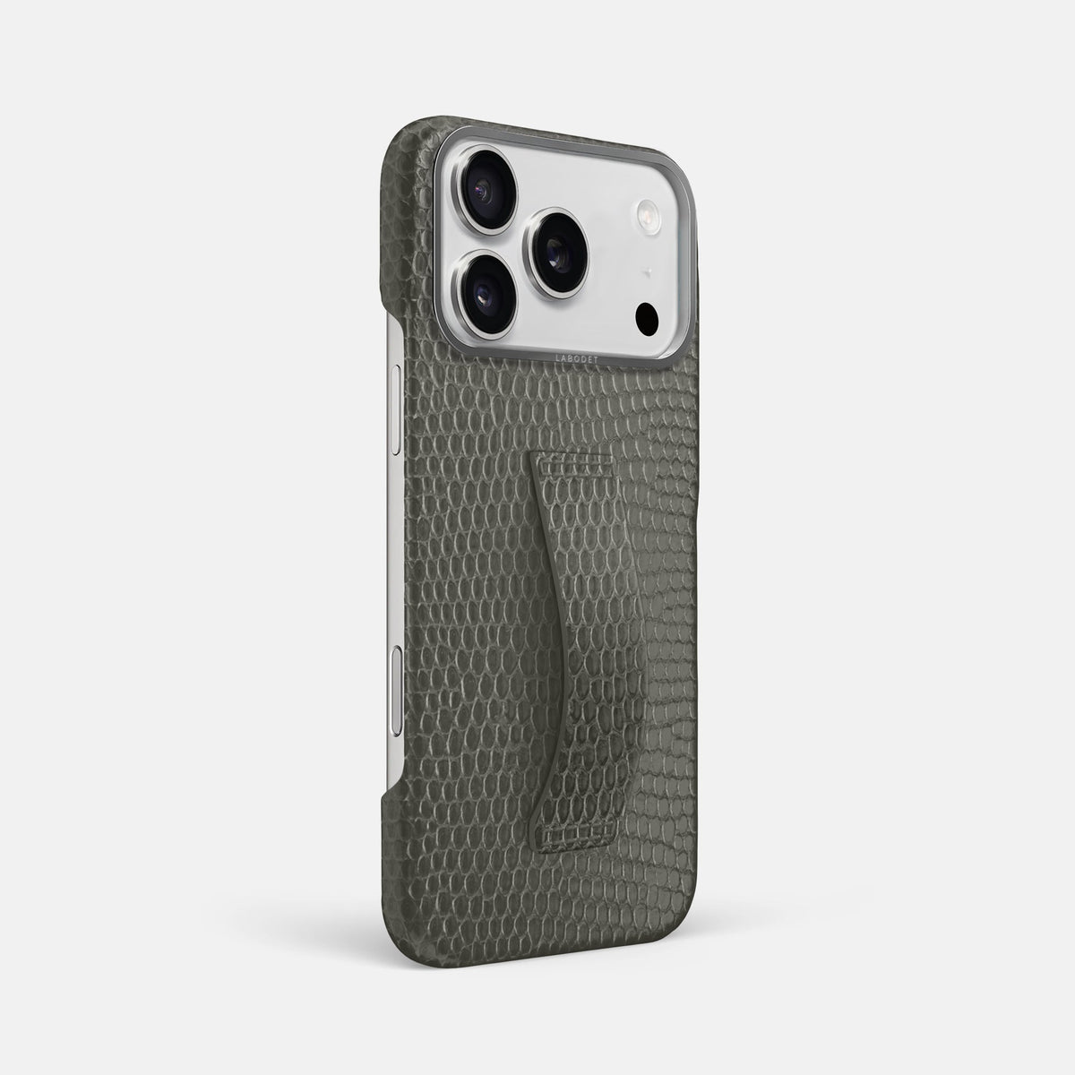 Finger Case For iPhone 18 Pro Max In Lizard -2 | Grey-Steel