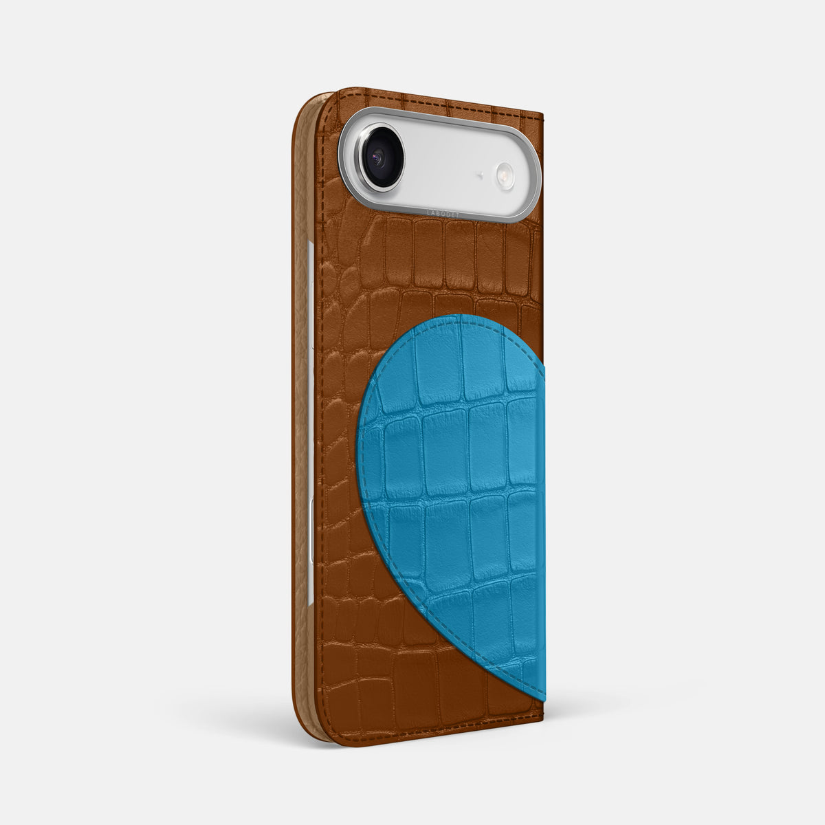 Folio Case With Heart For iPhone 17 Air In Alligator -1 | Honey-Steel