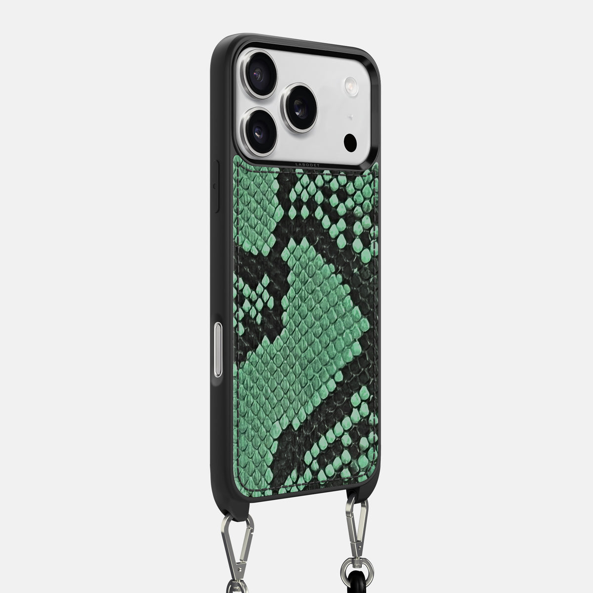Crossbody Sport Case For iPhone 17 Pro Max In Deluxe Python -2 | Forest-Green