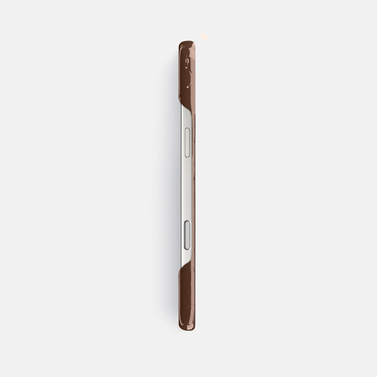 Slim Case For iPhone 18 Pro Max In Shiny Alligator -3 | Brown