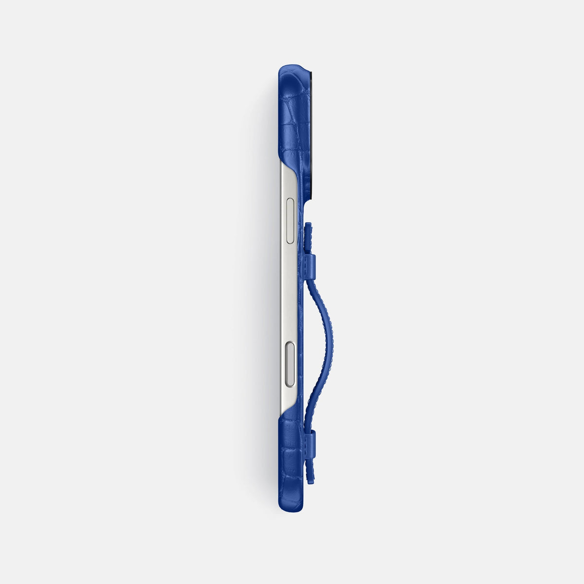 Handle Case For iPhone 18 Pro Max In Alligator -3 | Royal-Blue-Black