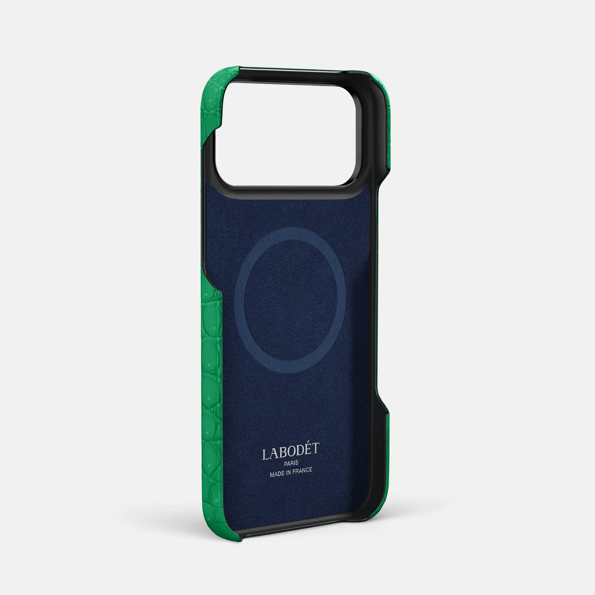 Handle Case For iPhone 17 Pro Max In Porosus Crocodile -4 | Cactus-Green-Black