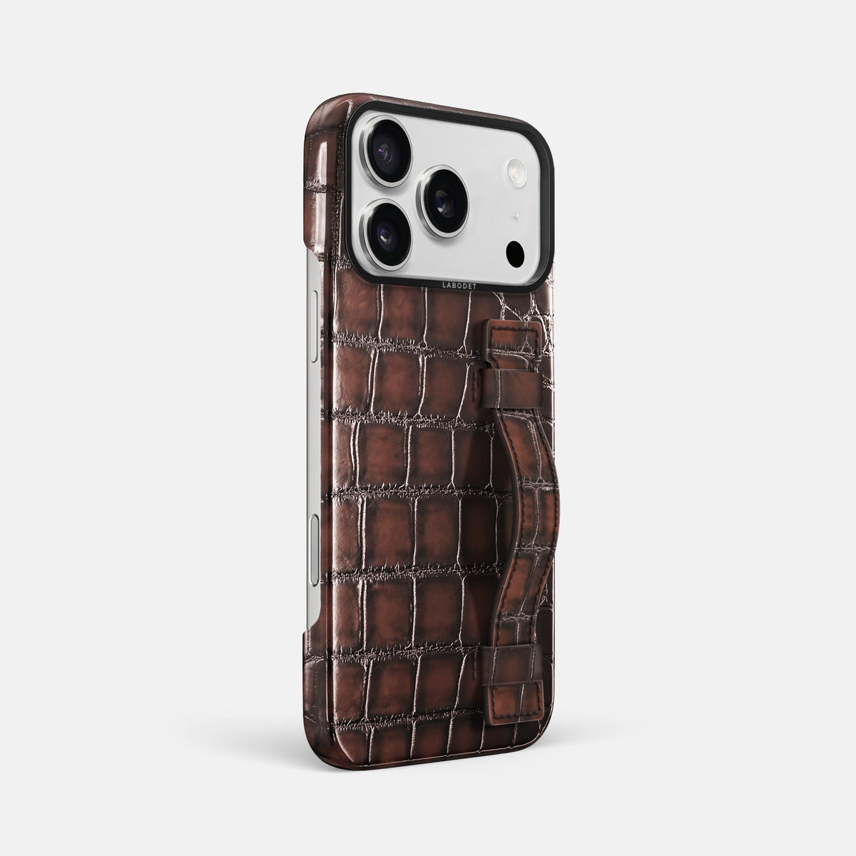 Handle Case For iPhone 18 Pro Max In Patina Alligator -2 | Havana-Brown-Black