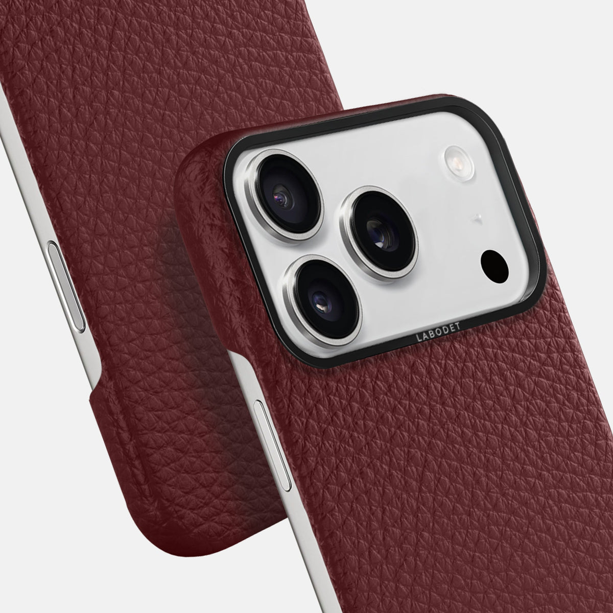 Classic Case For iPhone 18 Pro In Calf -6 | Bordeaux-Black