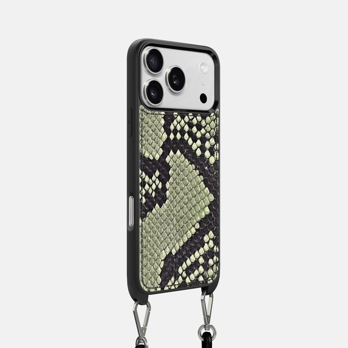 Crossbody Sport Case For iPhone 18 Pro In Deluxe Python -2 | Army-Green