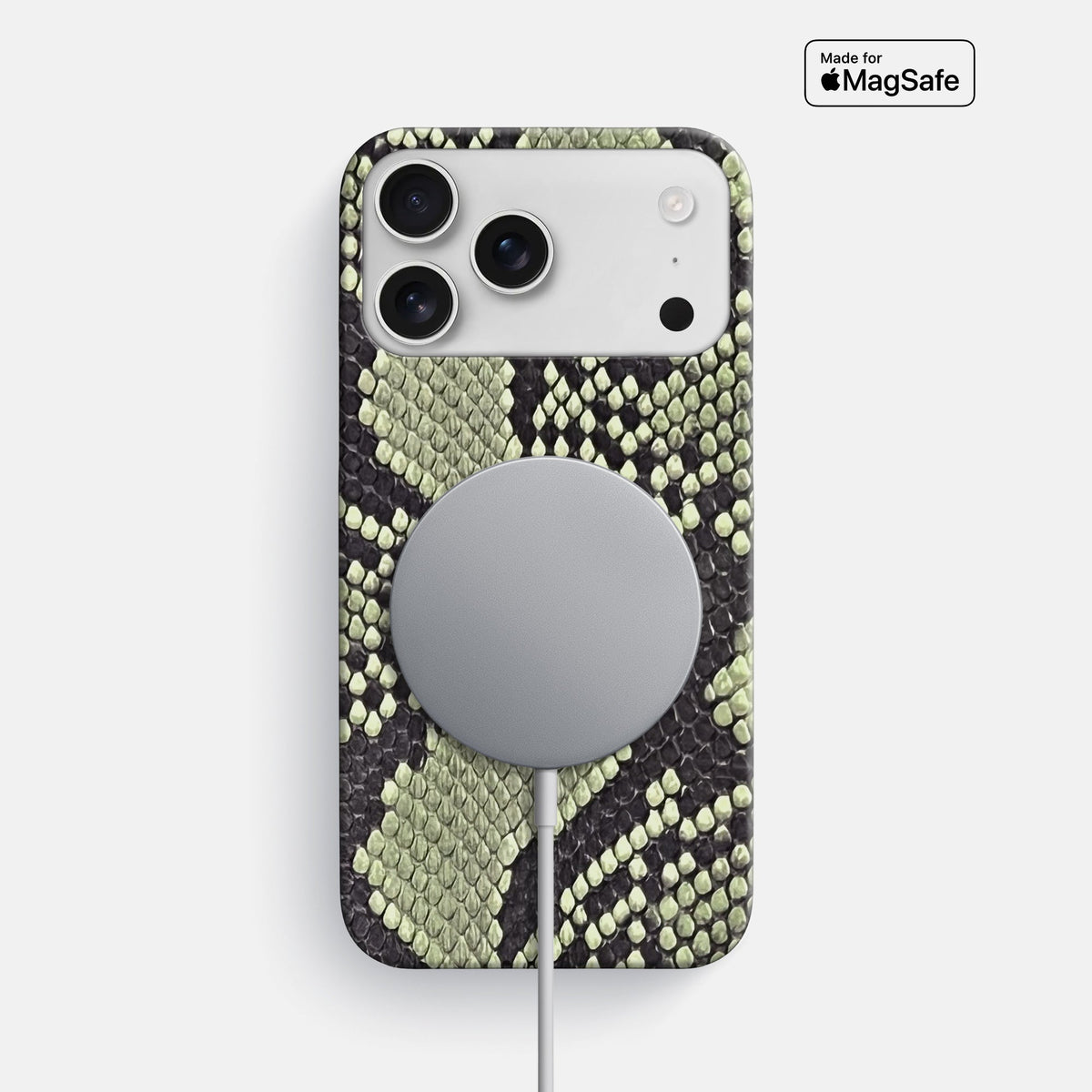 Slim Case For iPhone 18 Pro Max In Deluxe Python -5 | Army-Green