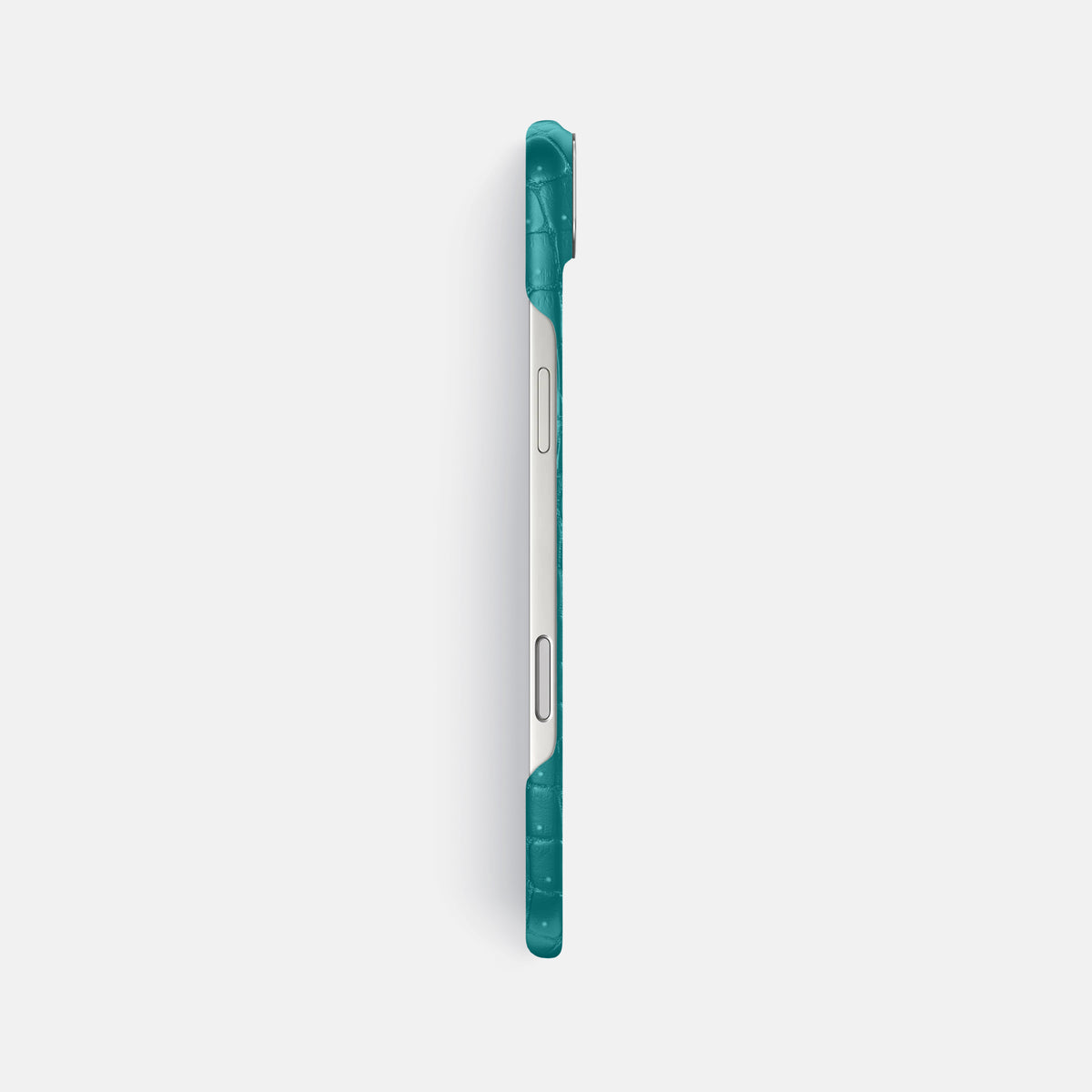 Classic Case For iPhone 17 Air In Porosus Crocodile -3 | Celadon-Steel
