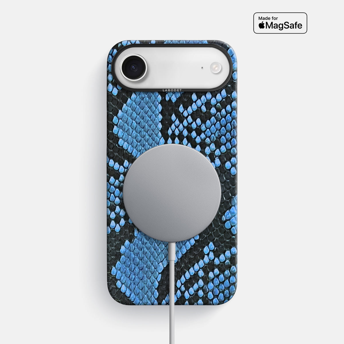 Classic Case For iPhone 17 Air In Deluxe Python -5 | Blue-Jeans-Black