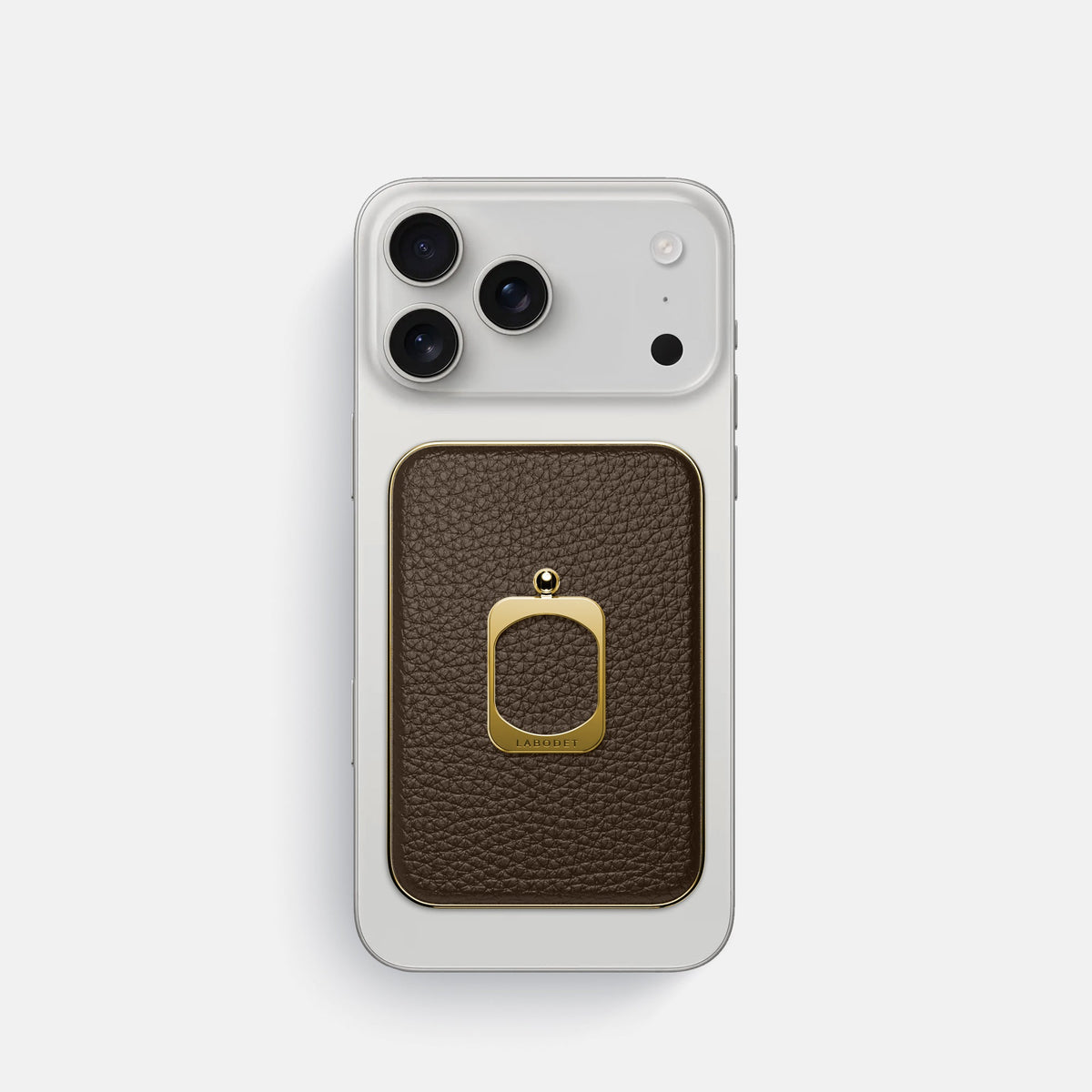 MagSafe Ring For iPhone 18 Pro In Calf -2 | Dark-Brown-Gold