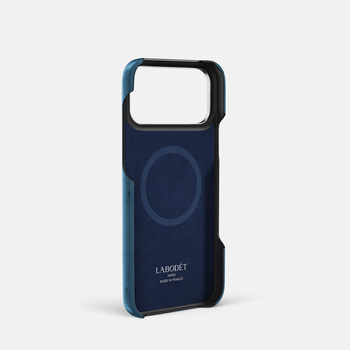 Center Handle Coloré For iPhone 17 Pro In Ostrich -3 | Blue-Jeans-Steel