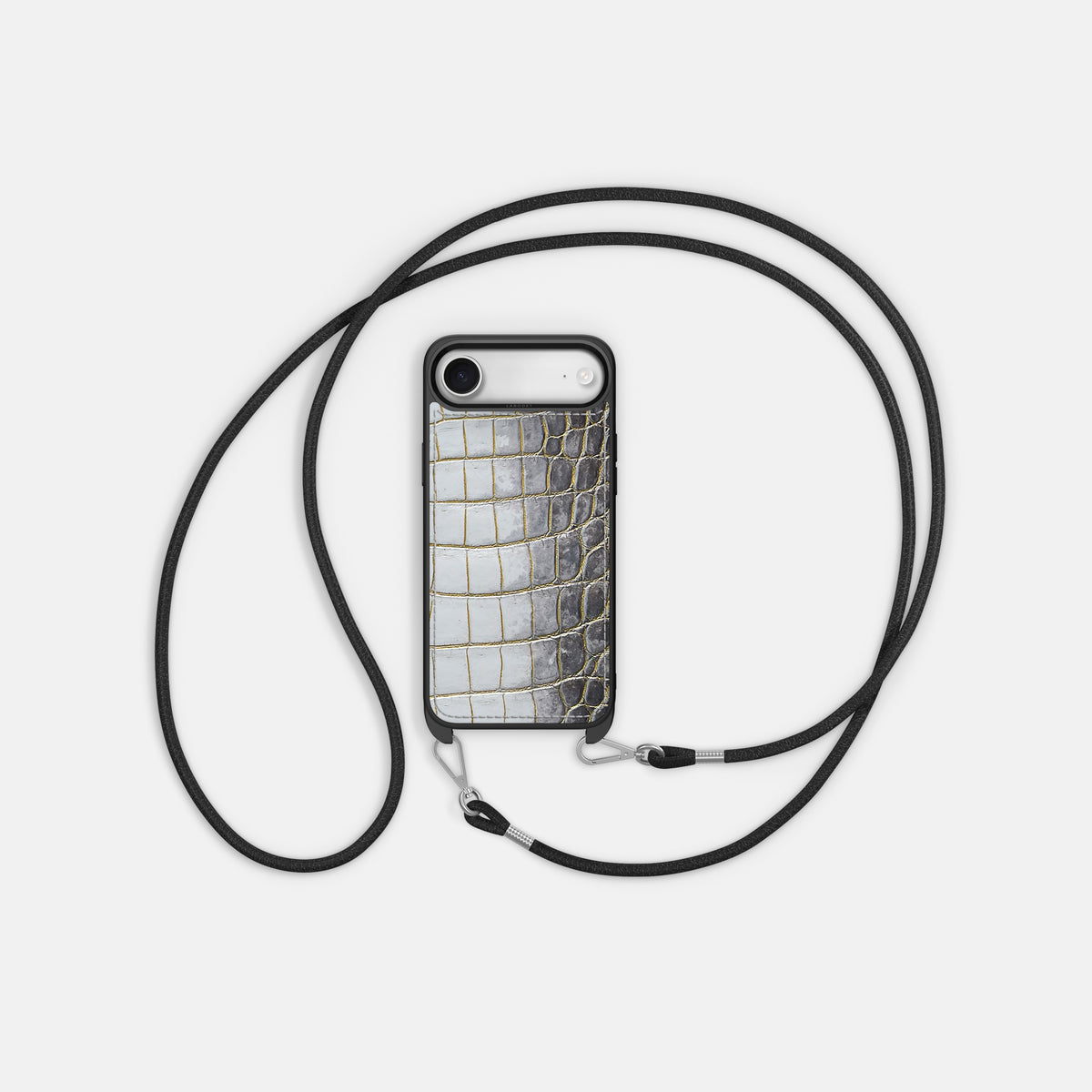Crossbody Sport Case For iPhone 17 Air In Himalayan Crocodile -5 | Gold