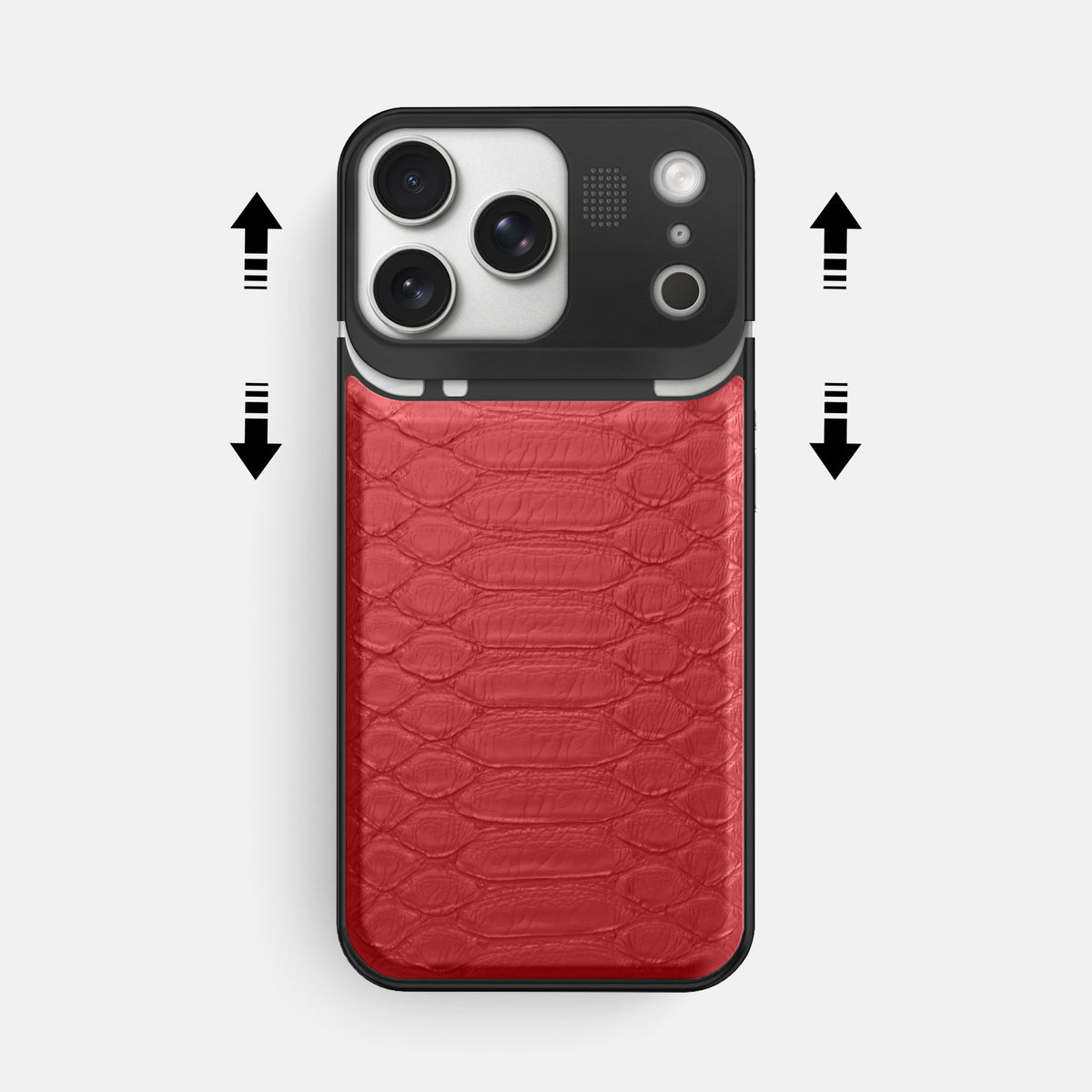 Metal Case For iPhone 17 Pro Max In Python -2 | Red-Black