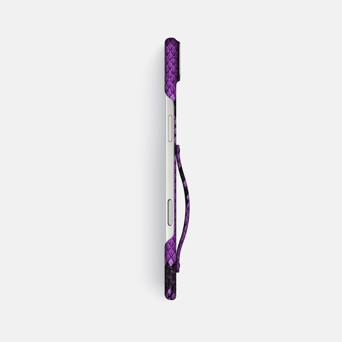 Finger Case For iPhone 17 Air In Deluxe Python -3 | Purple-Steel