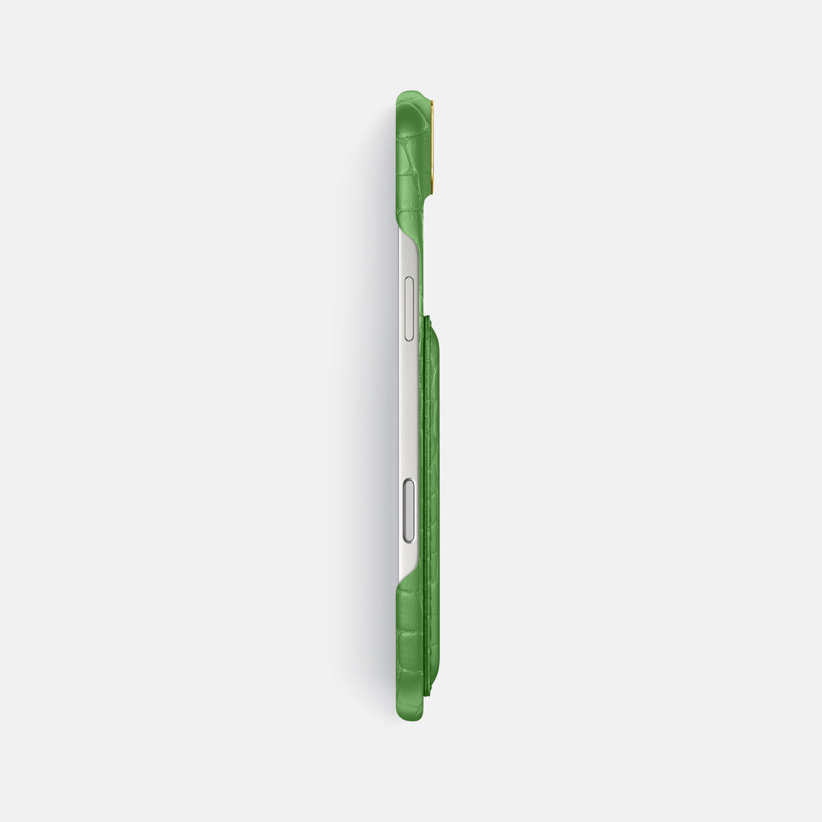 Double Card Case For iPhone 17 Air In Alligator -3 | Apple-Green-Gold