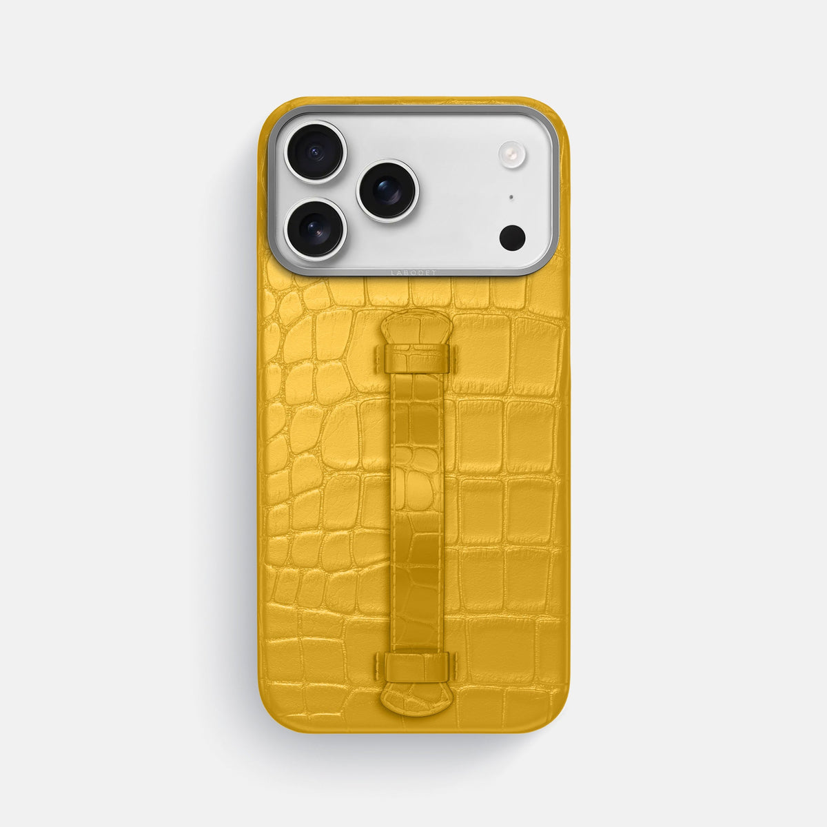 Center Handle For iPhone 18 Pro Max In Alligator -2 | Yellow-Steel