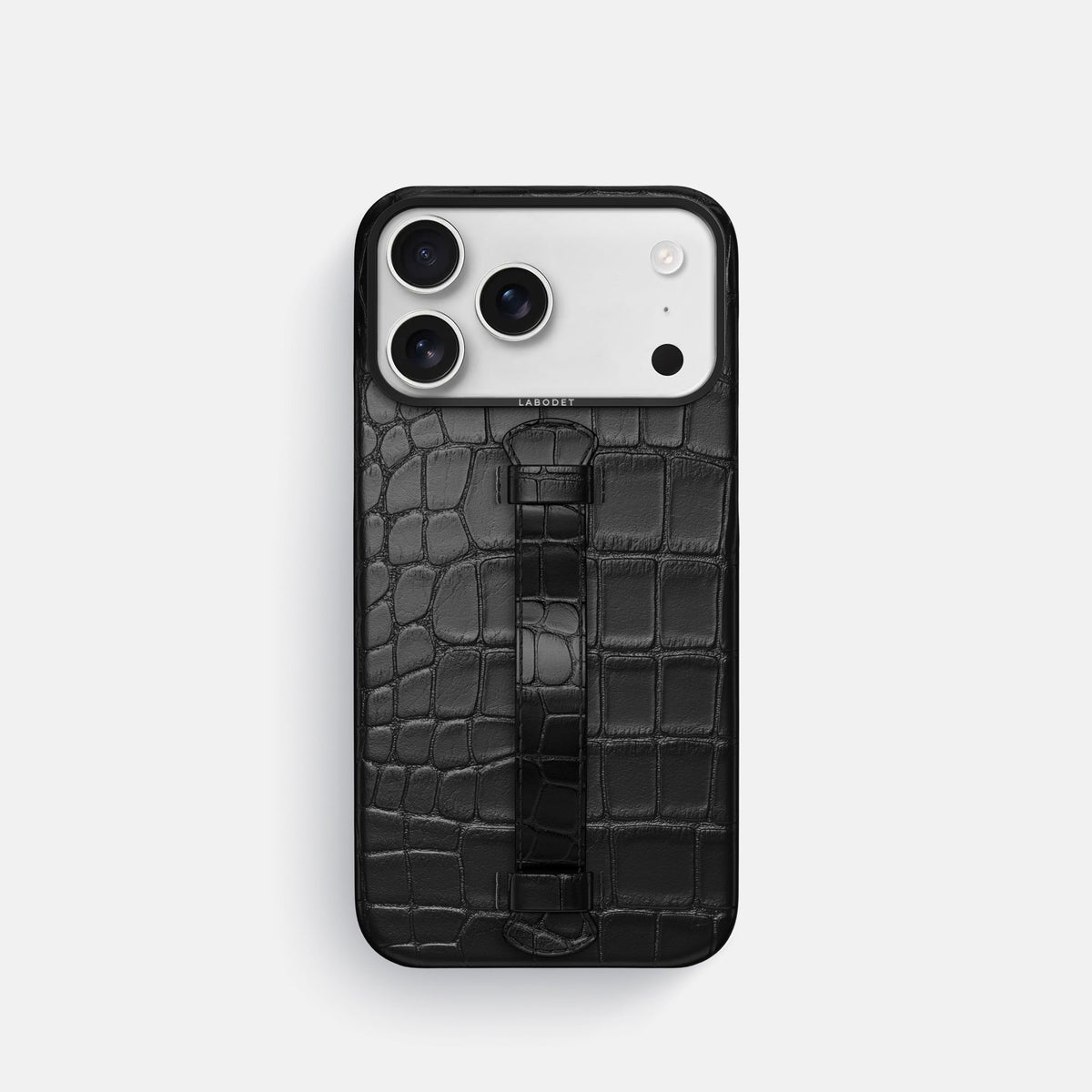 Center Handle For iPhone 18 Pro In Alligator -2 | Black-Black