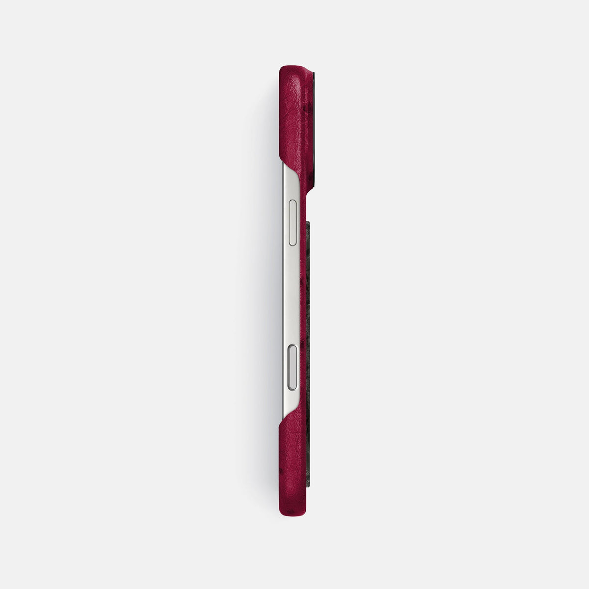 Classic Case With Carbon Dragon For iPhone 18 Pro Max In Ostrich -3 | Bordeaux-Black