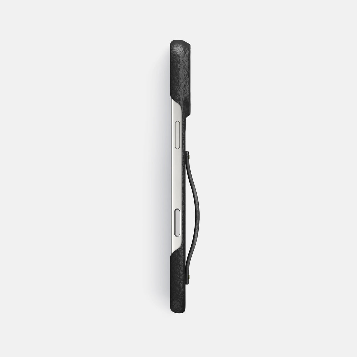 Finger Case For iPhone 17 Pro Max In Calf -3 | Black-Steel