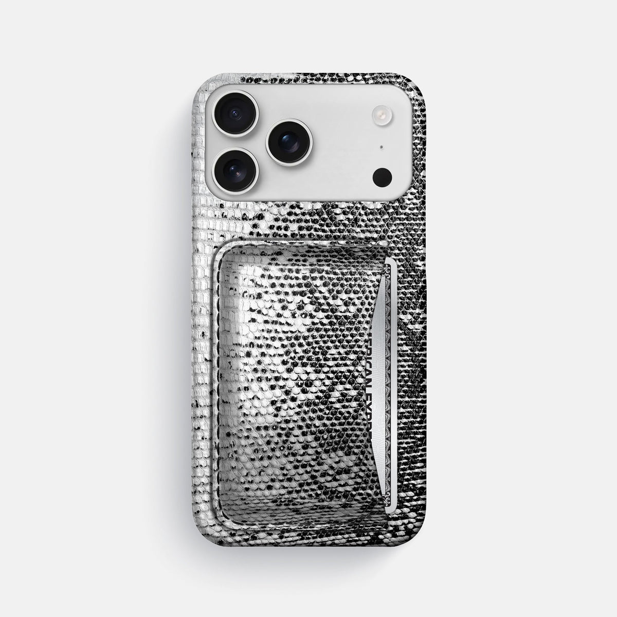 Slim Card Case For iPhone 18 Pro Max In Himalayan Lizard -1 | Dark