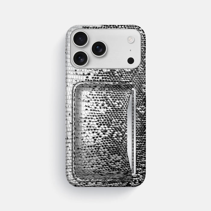 Slim Card Case For iPhone 18 Pro Max In Himalayan Lizard -1 | Dark