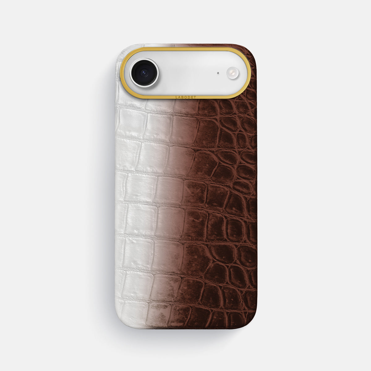 Classic Case For iPhone 17 Air In Himalayan Crocodile -1 | Dark-Brown-Gold