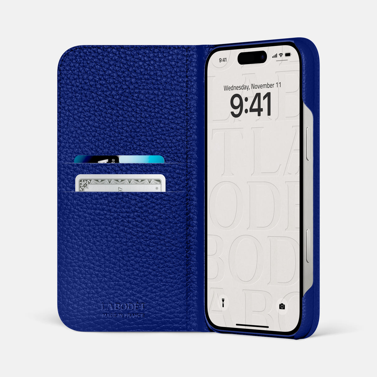 Folio Case For iPhone 17 Air In Calf -2 | Royal-Blue-Steel