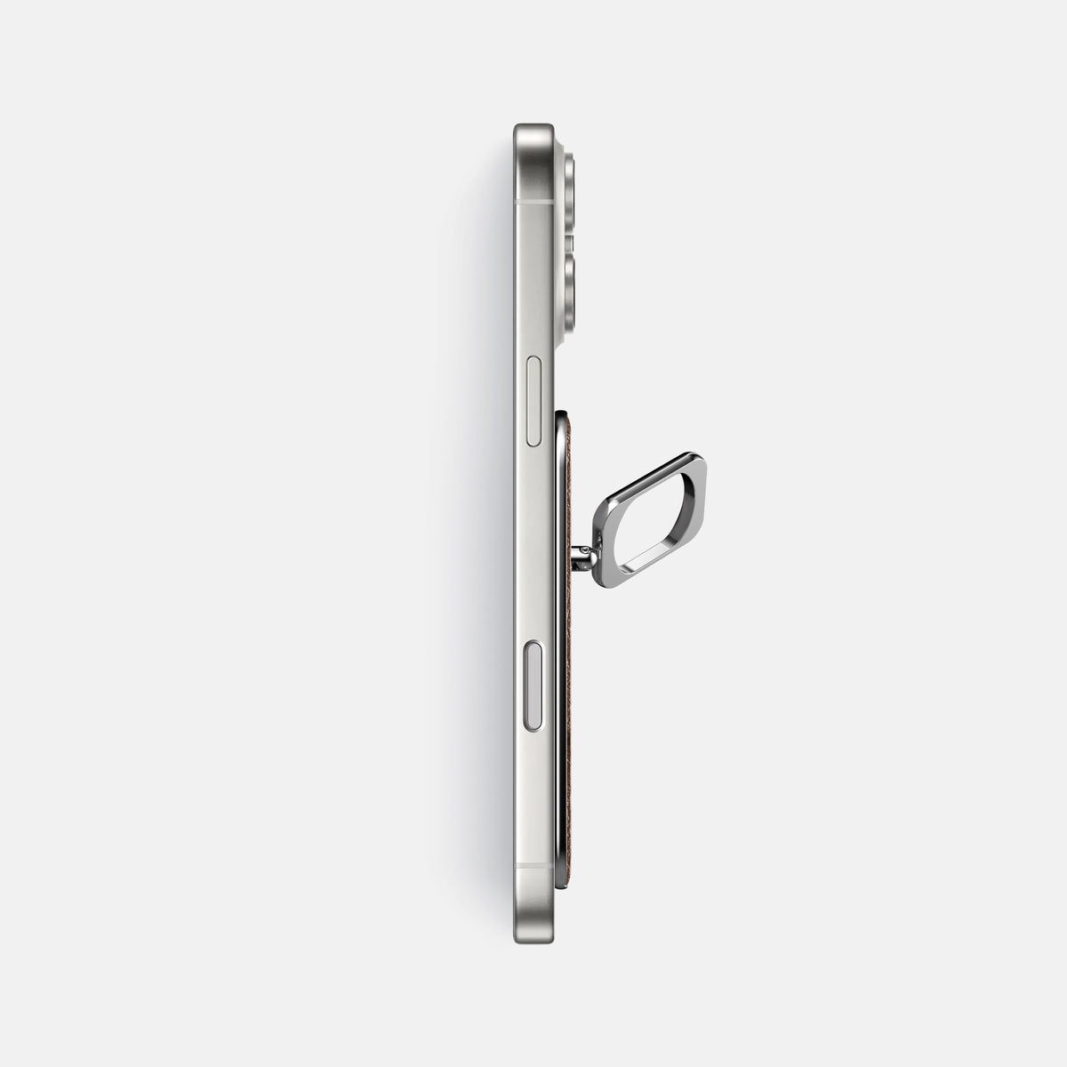 MagSafe Ring For iPhone 17 Pro Max In Ostrich -3 | Chocolate-Steel
