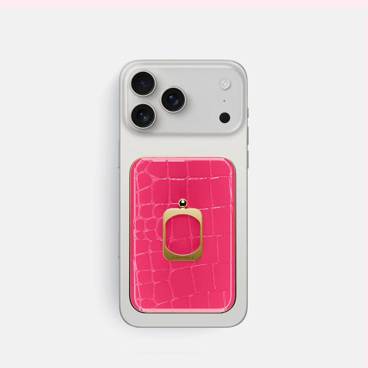 MagSafe Ring For iPhone 18 Pro In Shiny Alligator -2 | Pink-Panther-Gold