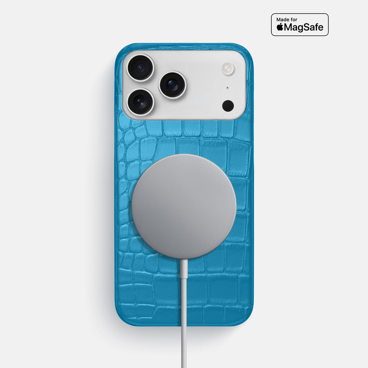 Slim Case For iPhone 18 Pro Max In Alligator -5 | Curaçao-Blue