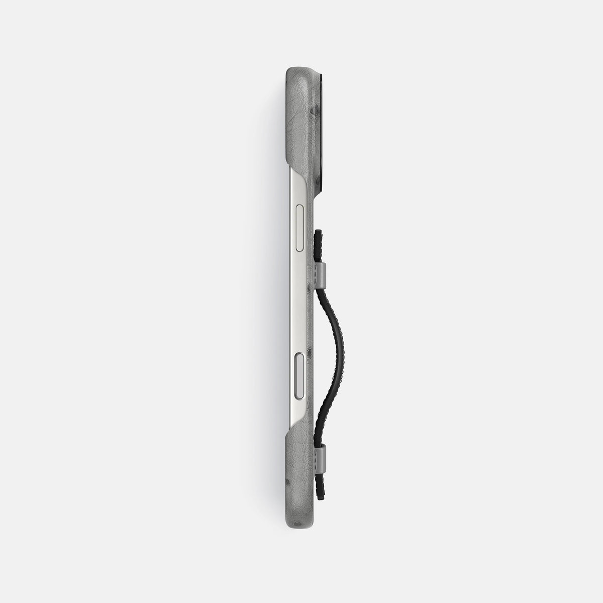 Handle Case Coloré For iPhone 17 Pro Max In Ostrich -3 | Silver-Black