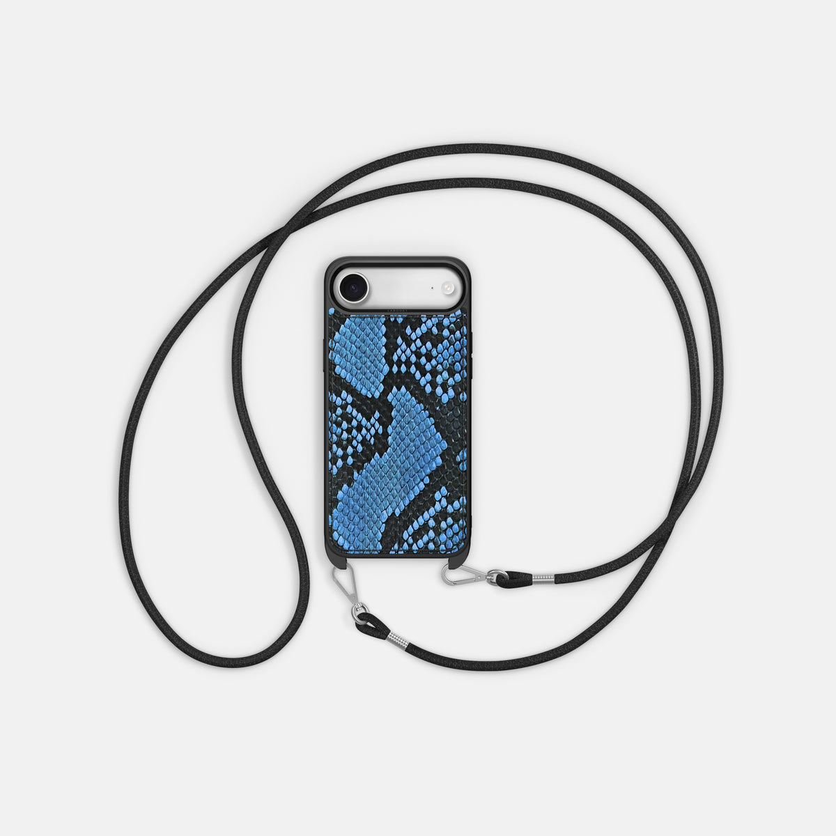 Crossbody Sport Case For iPhone 17 Air In Deluxe Python -5 | Blue-Jeans