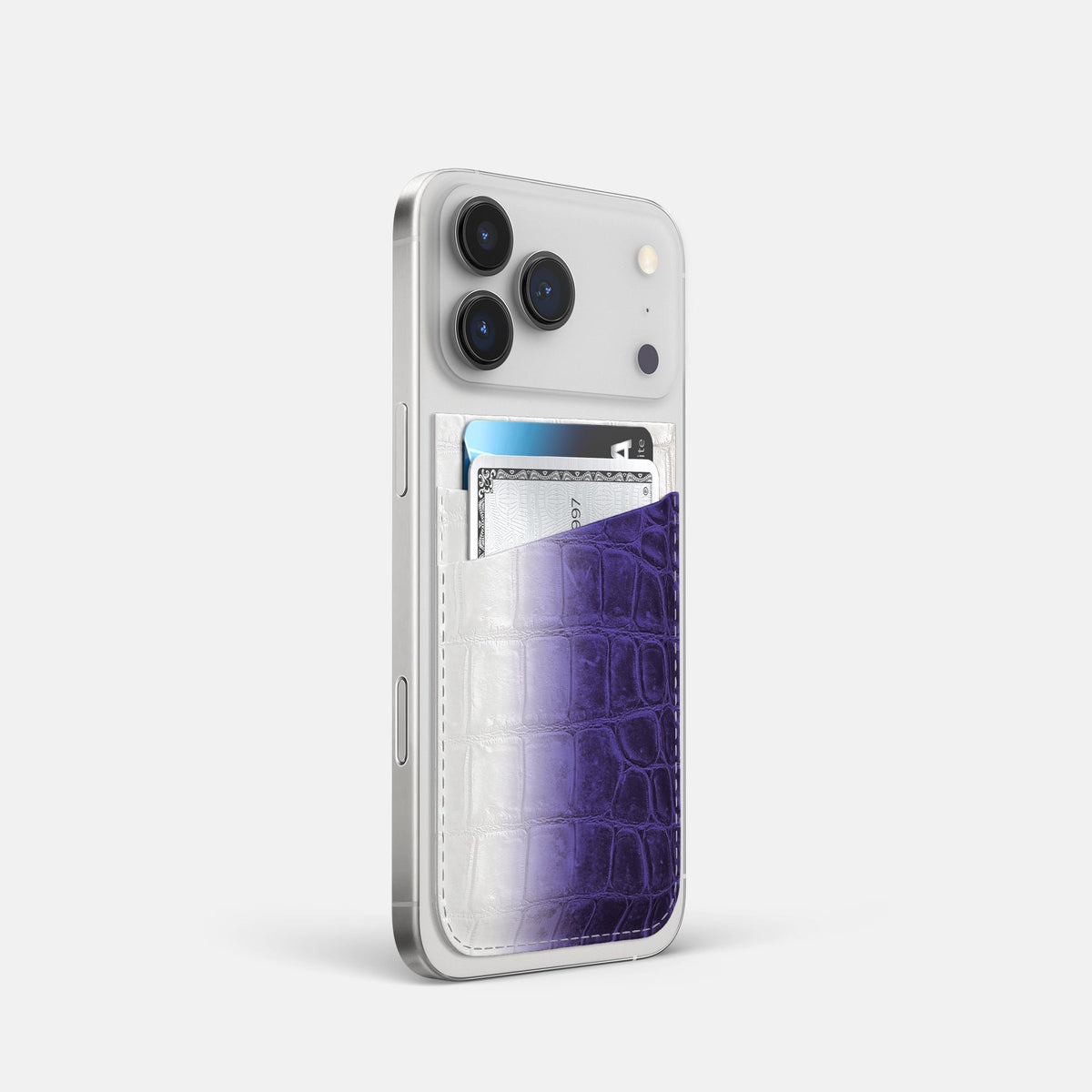 MagSafe Wallet For iPhone 18 Pro In Himalayan Crocodile -2 | Purple