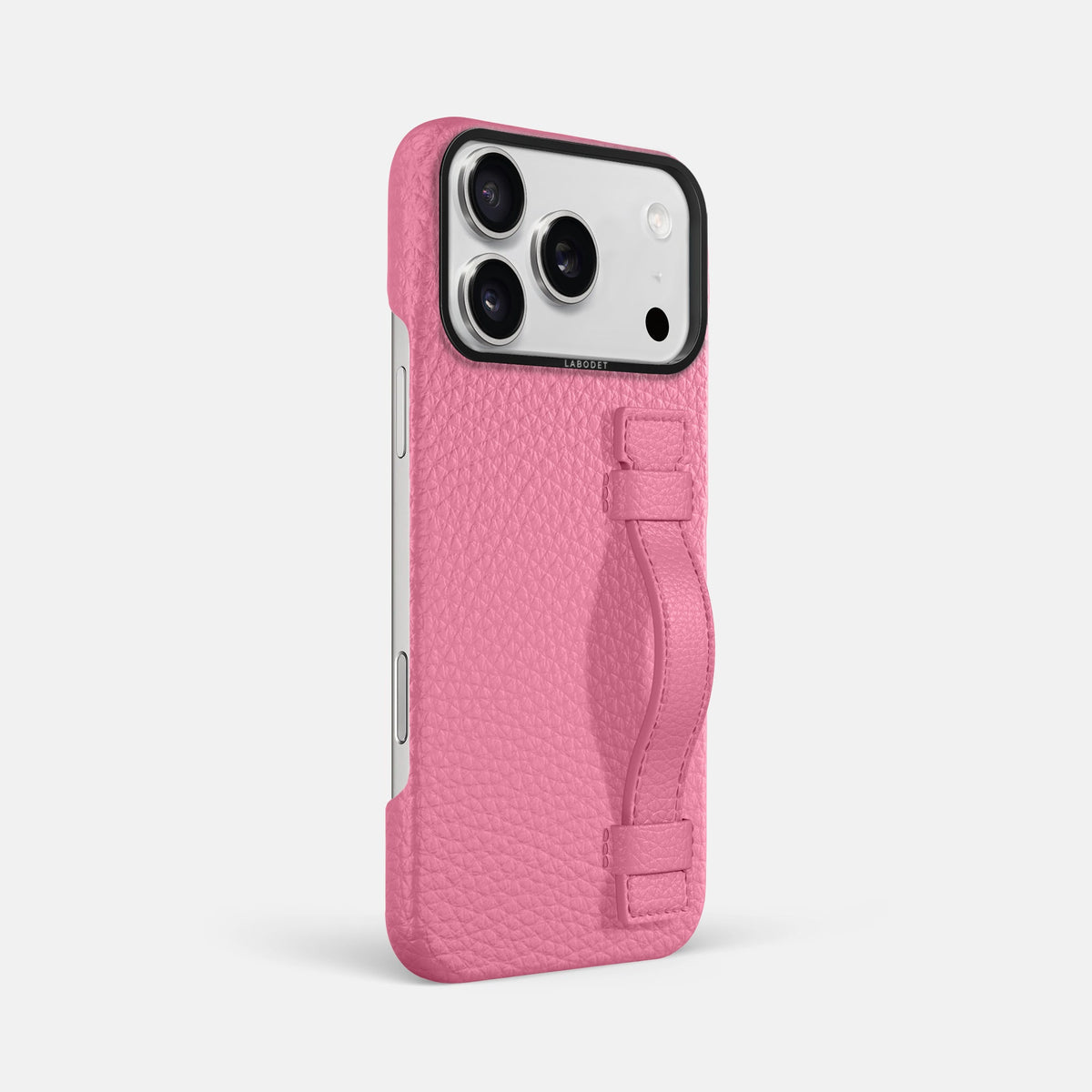 Handle Case For iPhone 18 Pro Max In Calf -2 | Pink-Black