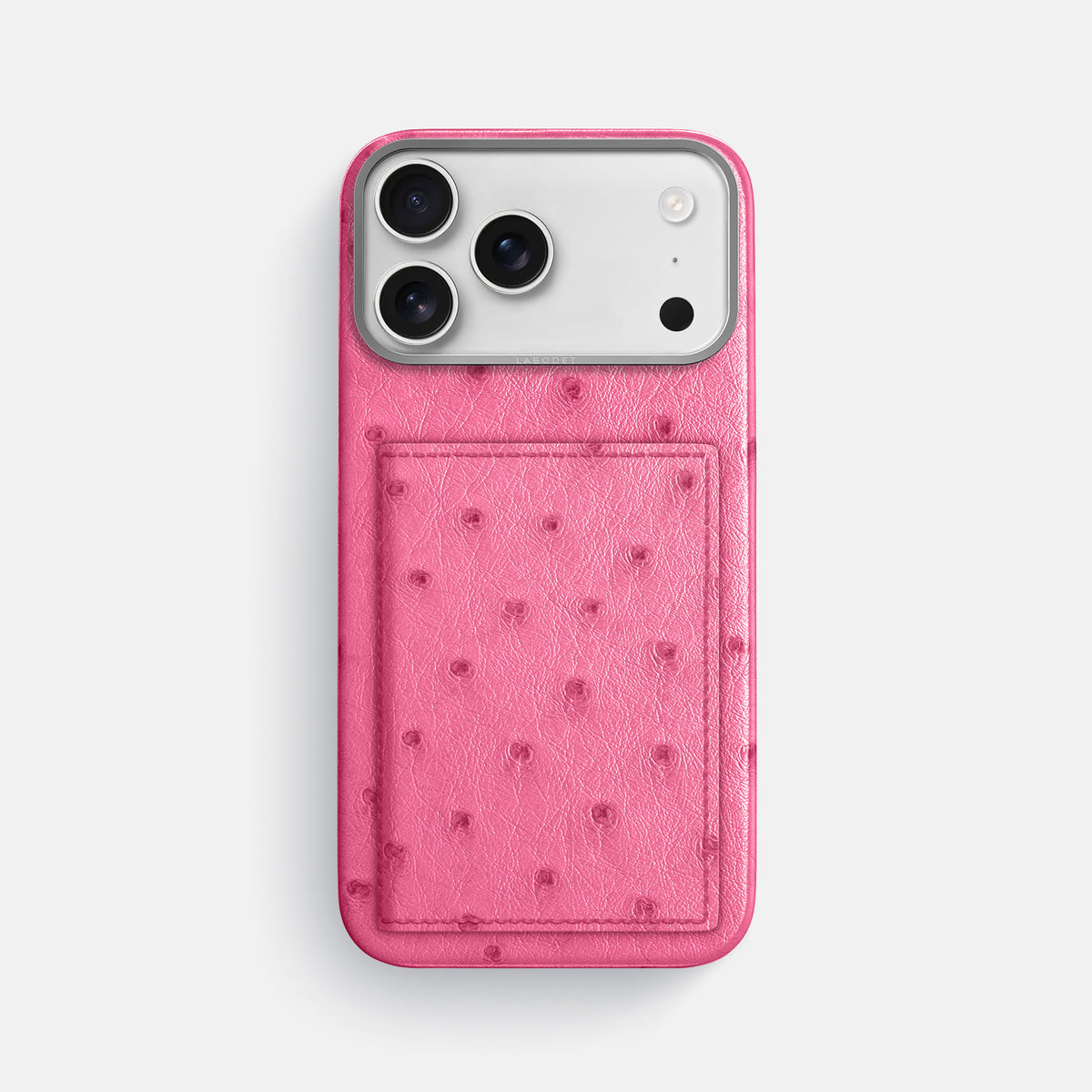 Bi-Fold Case For iPhone 17 Pro Max In Ostrich -1 | Pink-Steel