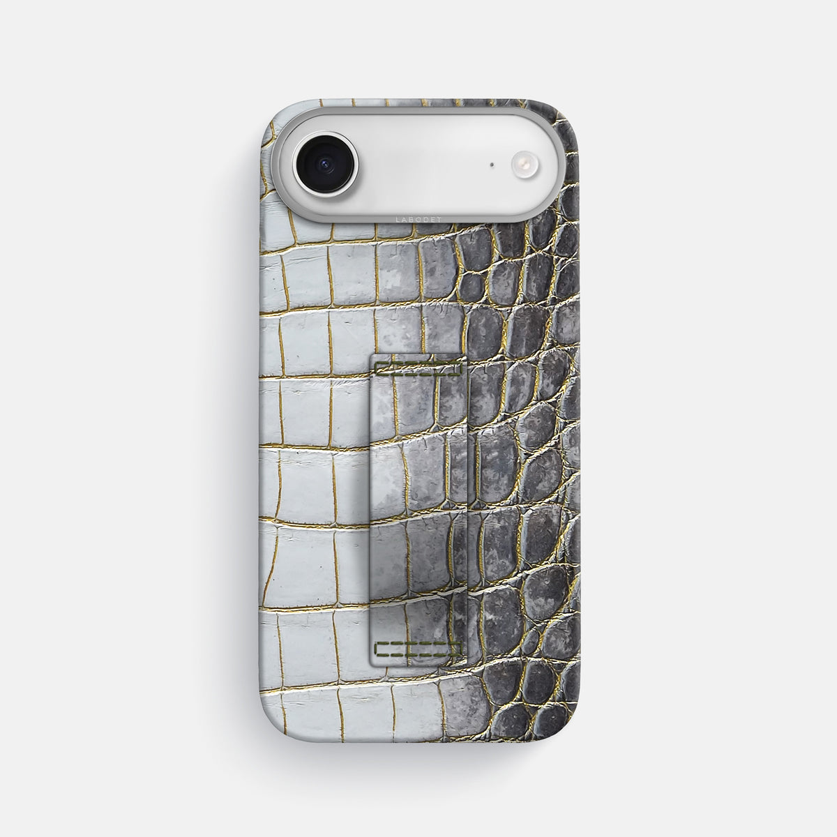 Finger Case For iPhone 17 Air In Himalayan Crocodile -1 | Gold-Steel