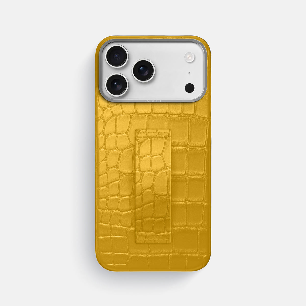 Finger Case For iPhone 17 Pro Max In Alligator -1 | Yellow-Steel