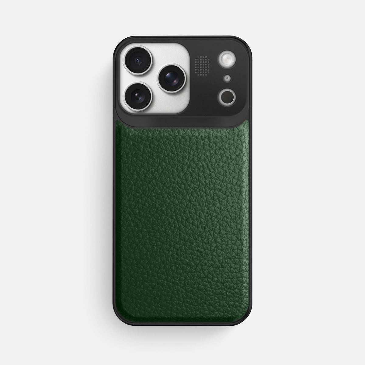 Metal Case For iPhone 17 Pro Max In Calf -1 | Dark-Green-Black